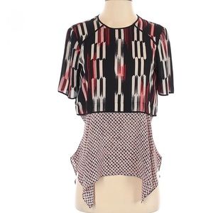 BCBGMAXAZRIA Kacy Short Sleeve Blouse